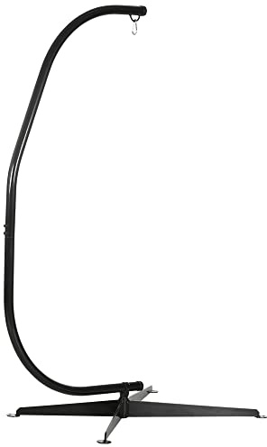 Outsunny Hanging Hammock Stand Hammock Chair Stand C Stand Steel Heavy Duty Stand for Hanging Hammock Air Porch Swing Chair Indoor Outdoor (Only Construction)