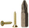 500 Stück gelb verzinkt Stahl 2,5 x 12 mm Holzschrauben Spanplattenschrauben Universal Pozi-Drive Schraube PZ Vollgewinde Pozidriv Senkkopf (500, 2,5 x 12 mm)