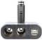 AccuCell Adaptador para Coche, Cargador Mechero a Enchufe, Distribuidor Encendedor Cigarrillos – Macho a 2 Conectores + USB