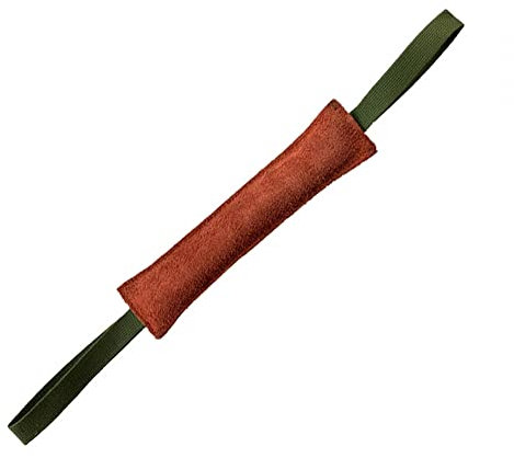 DONGKER Beisswurst für Hunde, Leder Hund Zerrspielzeug, 20/30/40 cm Lange, Hundespielzeug mit Nylon Handschlaufe zum Training, Tauziehen und Zerrspiele