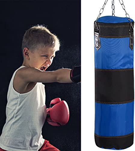 Fabater Boxsack, Hängender Boxsack für Karate, Kickboxen, Fitness-Sandsack für Kinder, Selbstverteidigungstraining zu Hause oder Im Fitnessstudio, Unbefüllter Schwerer Sack Bis 55 Pfund (80cm Hollow)