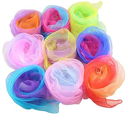 ibasenice Jonglier-Tanzschals 20 Teile Rhythmusband-schals Tanzschals Jonglieren Mit Schals Gewidmet Jongliertuch