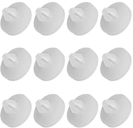 JNNJ 12 Pieces Brake Switch Pad Clutch Pedal Stopper, Rubber Automotive Brake Light Switch Stopper, Clutch Pedal Pad Switch stop Clip, Car Clutch Repair Parts for Pedal Stopper(White)