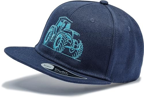 minifan Kinder Cap : Trecker - Basecap Kind Kappe Jungs Kappe Mütze Traktor Bulldog Jungen Sport Mütze (Navy)