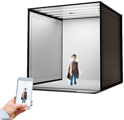 Scatola luminosa generica per fotografia - 40 x 40 cm scatola luminosa per studio fotografico, studio fotografico con 120 luci a LED, tenda fotografica professionale, set di tende portatili, per