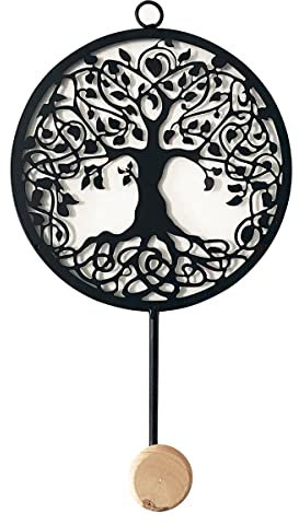 Set de 3 Adornos Pared Decorativo de Metal Perchas Árbol de la Vida. Percheros. Cuadros y Apliques. Decoración Hogar. Regalos Originales. 18 x 5,50 x 28 cm.