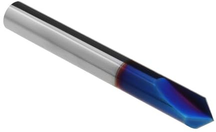 Chamfer End Mill 2 Flutes Chamfer Cutter 6mm Shank Tungsten Steel V Groove Router Bit Power Tool Accessories for Machine Tools Milling Machines Drills(12.0 * 90°*75L)