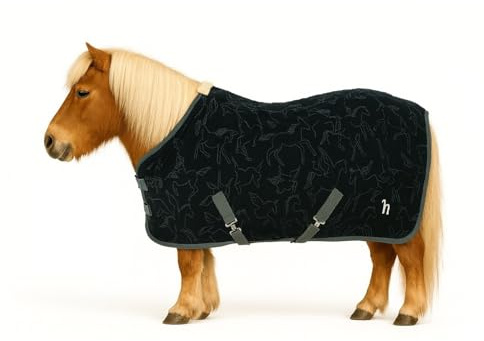 NETPROSHOP Ponny fleece svettfilt med Pegasus Print Anti-noppning andas svepande dubbelspännen stl. 75–135, storlek: 125, färg: blåbär