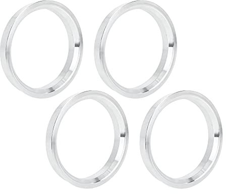 X AUTOHAUX 4 anelli di centraggio per mozzo auto, in lega di alluminio, da 66,6 a 57,1 mm, distanziatori