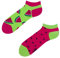 Dedoles Sneaker Socken Low Cut Füßlinge Unisex Damen Herren Baumwolle lustiges Design Geschenk links rechts verschieden, Farbe Rosa, Motiv Wassermelone Knöchelsocken, Gr. 35-38