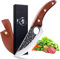 DRAGON RIOT Original Japanisches Kochmesser mit Lederhülle, Küchenmesser Scharf Wikinger Messer Outdoor für alle Zwecke, Handgeschmiedetes Japan Profi Ausbeinmesser