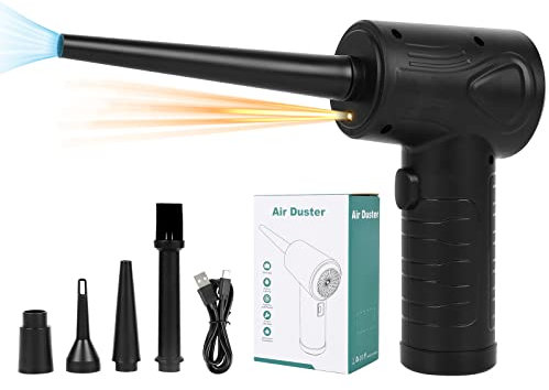 Elektrische Staubgebläse Druckluftspray für PC Reinigungsset, 110000rpm Staubgebläse Druckluft, 3-Gang Air Duster Luftdruckspray, Reinigung für Elektronik, Laptop, Tastatur, Sofa, Auto, Bürogeräte