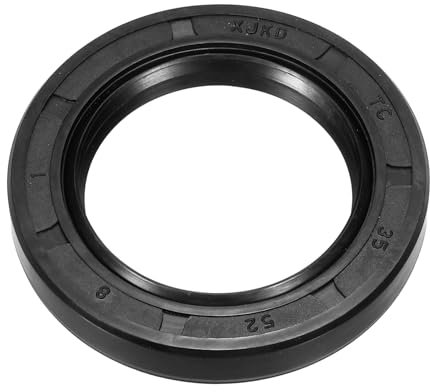 PATIKIL Olio Guarnizione, 35mm x 52mm x 7mm Nitrile Gomma Copertura Doppio Labbro Molla Caricato TC Olio Albero Guarnizione per Cuscinetto Albero, Nero