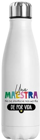 Botella Térmica Regalo Día del Profesor/a Maestro/a Regalo Profesor/a (LETTERING MAESTRA)