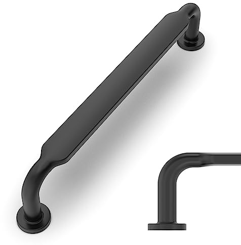 Amerdeco 10 pezzi Maniglie per Mobili Nero da Cucina Distanza fori 160mm Maniglie cucina armadietti in maniglie cucina per maniglie cassetti UK0071