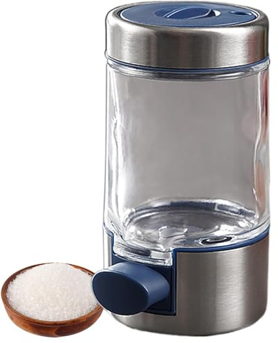 Spargisale in acciaio – Spargere spezie in per, set saliera e pepe | Dispenser per pepe, contenitore per spezie da cucina, bottiglia per spezie con spargitore per sale e pepe