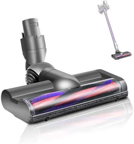 Brosse pour Aspirateur Compatibilité pour Dyson V6,DC58/DC59/DC62/DC72/DC74,Tête Nettoyante Turbine Buse de sol,Brosse Motorisée pour Sols Durs,Moquettes et Parquets