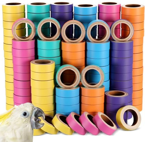 Skyygemm 120 Pcs Parrot Toys Macaw Toys Bulk for Medium Large Birds