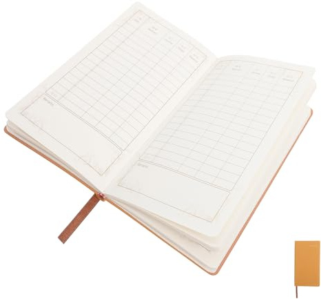 Abaodam Planner Budget 2025 A6 Copertina Rigida Arancione, Libro Contabile Finanza Personale Fogli per Gestione Soldi e Organizzatore di Fatture Portatile per Monitoraggio Spese