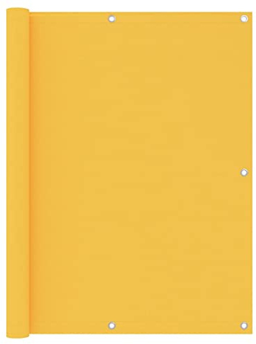 Revestimiento de balcón para vallas, protección visual opaca, color amarillo, 120 x 400 cm, tela Oxford, fácil cobertura para protección durante todo el año