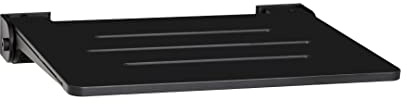Seachrome SHAFSL-185155-PBS-S-MB Slimline Wall Mounted, Folding Shower Seat, Foldable Shower Bench for Inside Shower, Fold Down Shower Seat, Matte Black Shower Seat