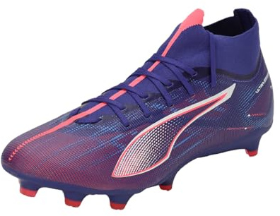 Puma Unisex Adults Ultra 5 Match+ FG/AG Soccer Shoe, Lapis Lazuli-Puma White-Sunset Glow, 42.5 EU