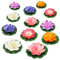 QUOZUO 12pcs Artificial Floating Foam Lotus Flowers with Lily Pads, Artificial Pond Plants Flowers Ornaments for Pool Aquarium Decoration, Colorful