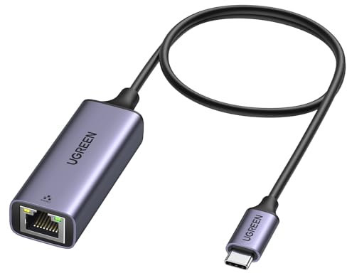 UGREEN USB C to Ethernet Adapter, 1.6FT Gigabit RJ45 to USB 3.0 Type-C (Thunderbolt 3) Ethernet LAN Network Adapter, Compatible with MacBook Pro, iPad Pro, Dell XPS and More