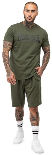 Lonsdale Herren MOY Trainingsanzug, Olive/Black, L