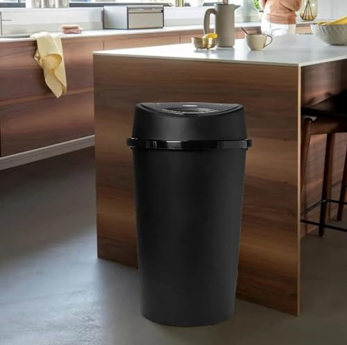 ZINIX® 60L ALL BLACK TOUCH TOP BIN/DUSTBIN/RUBBISH BIN/KITCHEN/HOME/PLASTIC (1)
