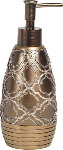 Zahari Home Spindle Stylish Soap Dispenser Set - Modern Print Design for Kitchen and Bathroom - Lotion Pump, Dish Soap, Hand Sanitizer, Hand Soap - Cute and Practical
