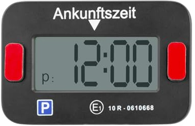 LogiLink Parcmètre numérique homologué (E1 10R-0610668) avec Activation Automatique (après 40 Secondes d'arrêt), Commutation Automatique Entre l'heure d'été et l'heure d'hiver