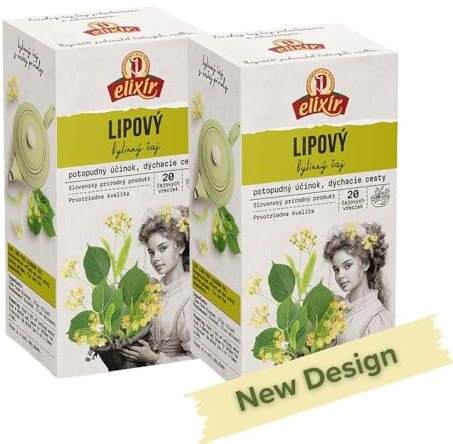 Linden Tea Herb (Lime Blossom) for Colds, Flu, Coughs, Respiratory Tract and Immunity (2 Pack, 40 Tea Bags 80g)