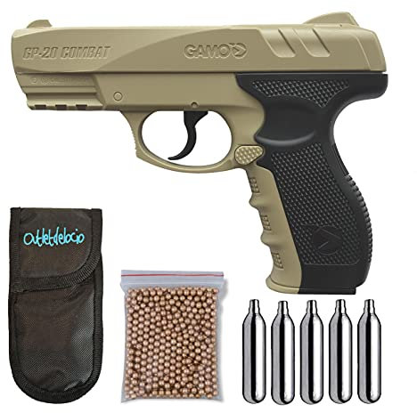 Outletdelocio.. Pistola perdigon Gamo GP-20 Desert. 4,5mm + Funda + balines + Bombonas co2. 23054/29318/13275