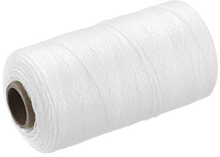 sourcing map Torcida Albañil Línea Nylon Cordel Cuerda Cordón Blanco 100M/109 Yardas 1mm Diámetro para Redes, Paisajismo, Hogar Mejora, Bricolaje Proyecto, Artesanía, Albañilería