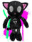 soxo Gus Fink Horror Kuscheltier Katze Plüschtier Hase Halloween Kuscheltiere Emo Plushie Schwarze Katze 2