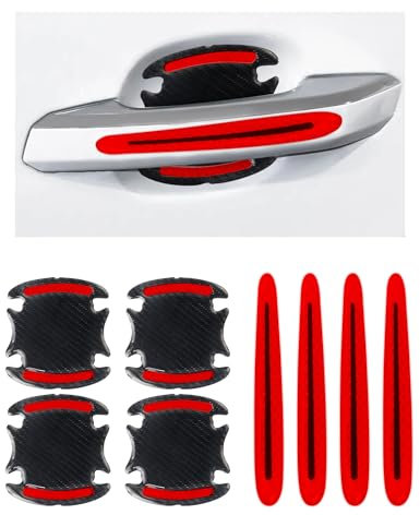 Flaconi 8PCS Pellicola Protettiva Auto,Pellicola Protettiva per Maniglia Della Porta Dell'auto,Coprimaniglia Sportelli Automobile,Maniglia Auto Graffi Pellicole Protettive delle Auto,Camion(Rosso)