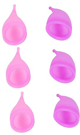 Didiseaon Lot De 3 Coupes Menstruelles En Silicone Réutilisables Matériau Sûr Et Doux Pour La Peau 6 Pièces X 3