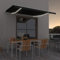 SXJEQOC Elektrische Markise mit LED und Windsensor 400x300 cm Anthrazit Gelenkarmmarkise für Terrasse Balkon Garten Automatisch Aufrollbarer Sonnenschutz