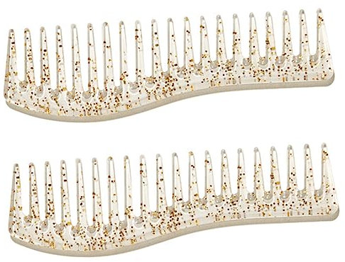 Ipetboom 2pezzi Pettine Denti Larghi Per e Bagnati Pettini in Plastica Anti-elettricità Statica Pettine Districante Per Donne Viaggio Per Styling