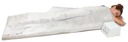 Sauna Box, Couverture de sauna infrarouge for détox avec 3 zones, contrôleur de sudation, lit de sauna, chauffage corporel avec manches for soulager la douleur due stress pour le confort de la maison