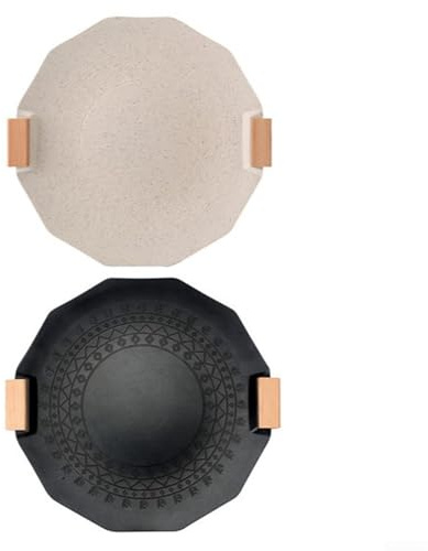 Ustensiles de cuisine de camping robustes mais légers avec une plaque de cuisson à chauffage rapide sans cuisson (35 cm, blanc)