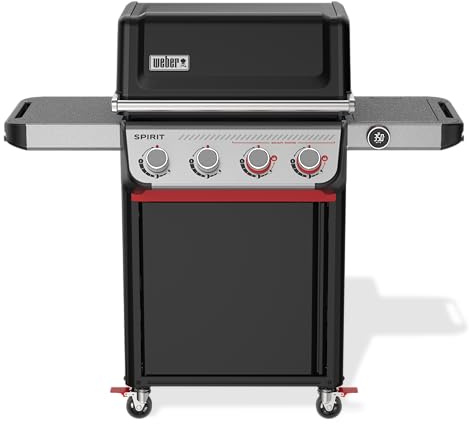 Weber Spirit® EX‑425C Smart Gas Grill (Liquid Propane) for Outdoor Cooking, 4 Burners with 2 Boost Burners – Wi‑Fi Enabled Grill, Porcelain-Enameled Cast-Iron Grates, Sear Zone & Weber Connect