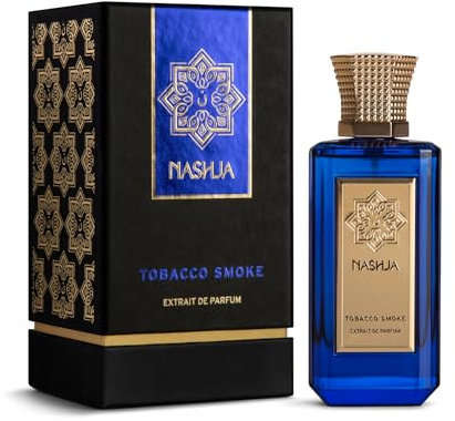 NASHJA Tobacco Smoke Extrait de Parfum 100 ml - Profumo Maschile Intenso e Seducente, Fragranza Legnosa e Orientale con Note di Tabacco, Vaniglia e Legni Nobili