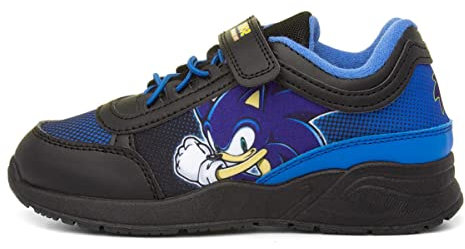 Sonic The Hedgehog Jungen Sneaker Sportschuhe, Blau, UK 13, EU 32