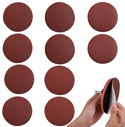 12pcs 5 Sanding Discs Pad Kit for Drill Black and Decker Drill Sander Attachment Black and Decker Sanding Attachment for Drill Emery Cloth for Drill Grinder Rotary Disc Sanding Pads