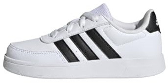 adidas Breaknet Lifestyle Court Lace Shoes, Zapatillas Unisex niños, Cloud White Core Black Core Black, 33 EU