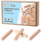 Kinsinder 500 Stück Holzdübel Set, Dübel Holz, Holzdübel 6mm, Holzstifte Set, Riffeldübel Buche Holz für Möbel Professionelle Tischler DIY und Bastelprojekte