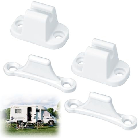 Joynine Serrure Porte pour Camping-Car et Caravane | Compatible Trous de Montage de 35 mm et 48 mm | Accessoires Camping Car | Serrure Blanche pour Compartiment | Sécurité Renforcée pour Camping-Car