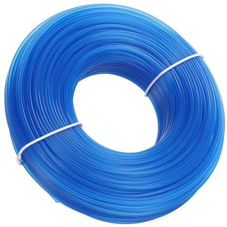 2 Stück Rasentrimmer Faden, Rund Mähfaden, 1.6mm x 50m Trimmerfaden Freischneider Faden, Nylon Trimmerfaden Mähfaden, für Rasentrimmer und Freischneider, Blau